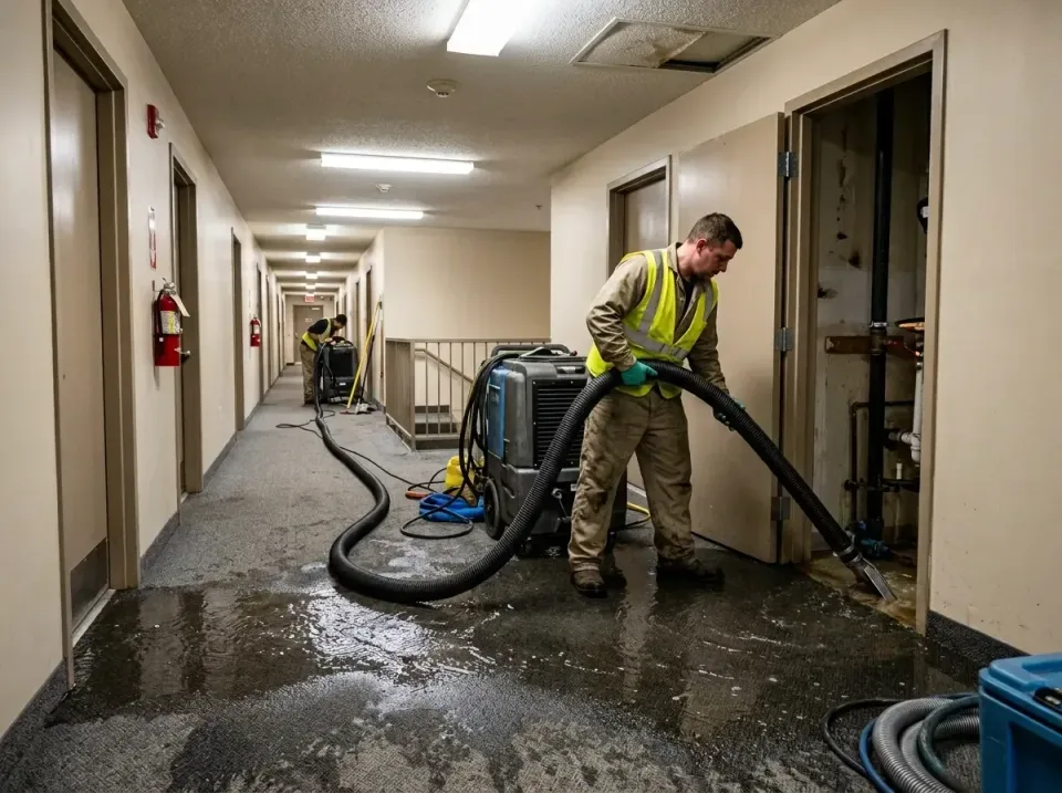 multi-unit-apartment-hallway-f-005 — frequently asked questions, Emergency Burst Pipe Water Extraction & Removal in Yellow S…